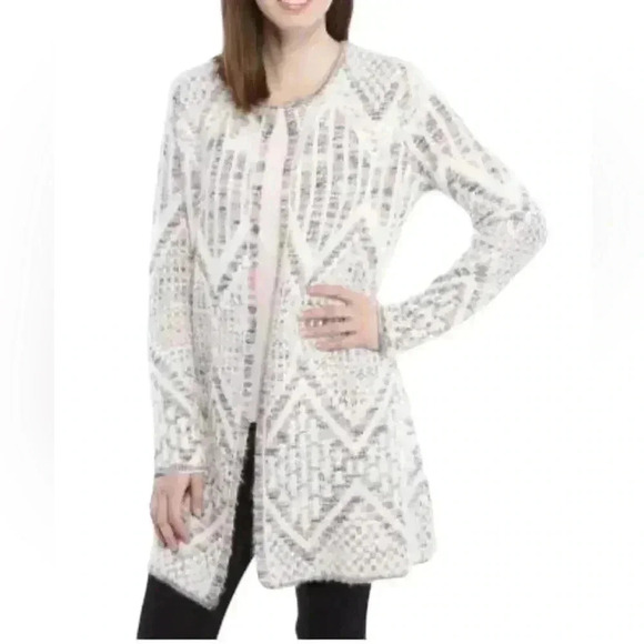 New Directions Women's Space Dye Jacquard
Eyelash Cardigan Size XL - Picture 1 of 5